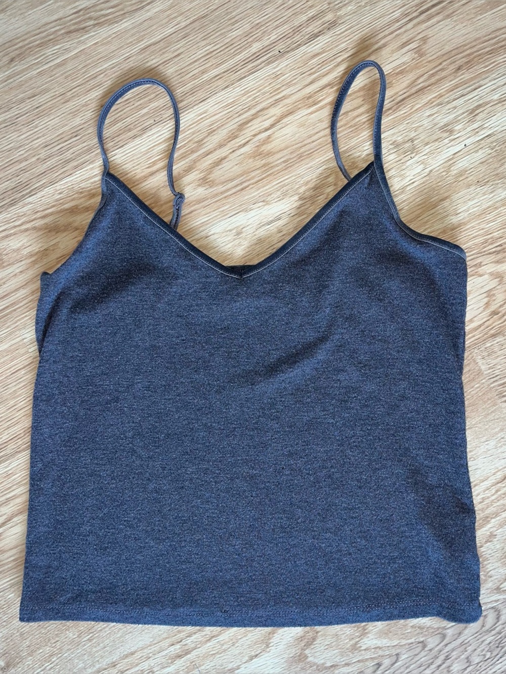 American Eagle Brown Solid Knit Spaghetti Strap Cami Camisole Tank Top L